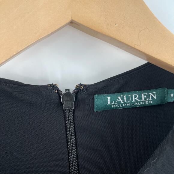 LAUREN RALPH LAUREN Top Size Medium Asymmetrical Layered Ruched Evening Dressy - Picture 4 of 10